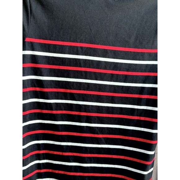 Lauren Ralph Lauren NWT Black w/ Red White Stripes LRL Crest  Womans Blouse Sz M - Picture 7 of 11